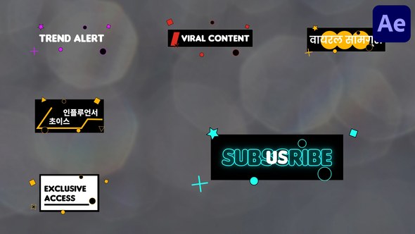 Videohive Typography Plate Titles for After Effects Titles template preview