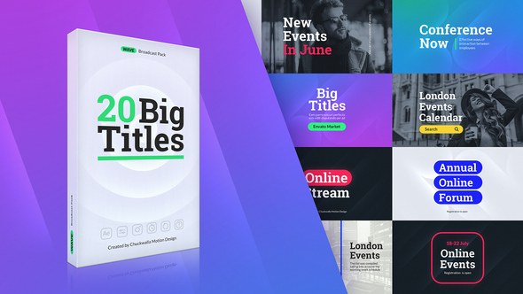 Videohive Wave Big Titles Titles template preview