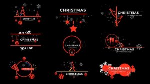 Christmas Icon Titles 2022 Video Displays template preview