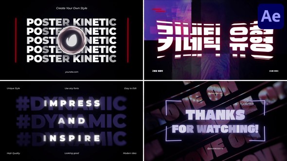 Videohive Kinetic Typography for After Effects Titles template preview