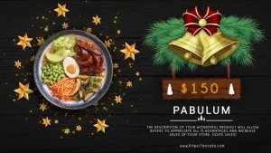 Videohive Merry Christmas Menu Restaurant Promo Product Promo template preview