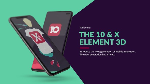Videohive The 10 & X for Element 3D Product Promo template preview