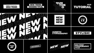 Videohive Modern Typography Titles | After Effects 37656520 Titles template preview