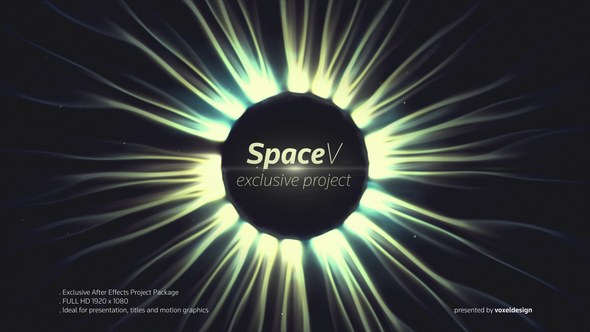 The SpaceV Titles Video Displays template preview