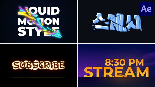 Videohive Colorful Dynamic Typography for After Effects Titles template preview