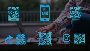 Videohive QR Social Media Titles template preview