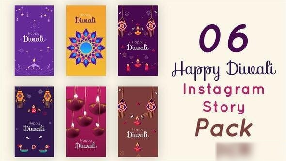 Videohive Happy Diwali Instagram Story Pack Openers template preview