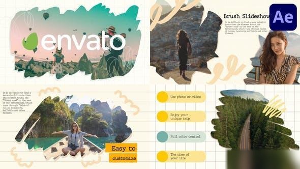 Videohive Brush Slideshow for After Effects 37181634 Openers template preview