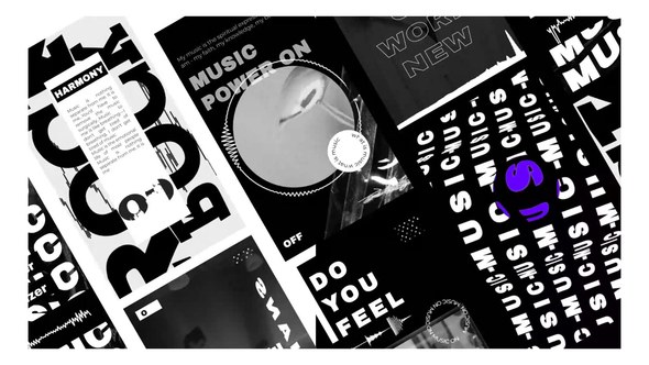 Videohive Music Visualizer black and white stories Product Promo template preview