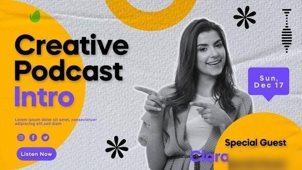 Videohive Podcast Intro | Youtube Vlog Openers template preview
