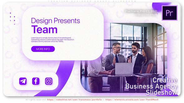 Creative Business Agency Slideshow Premiere Pro template preview