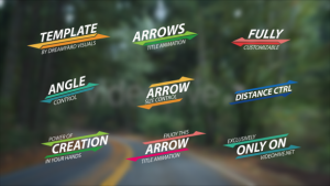 Summer Arrow Titles Video Displays template preview