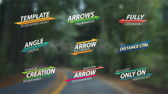 Summer Arrow Titles Video Displays template preview