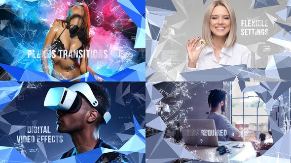 Videohive Slideshow Classic Dark Style Video Displays template preview