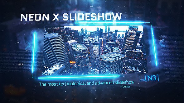 Videohive Neon X Slideshow Video Displays template preview