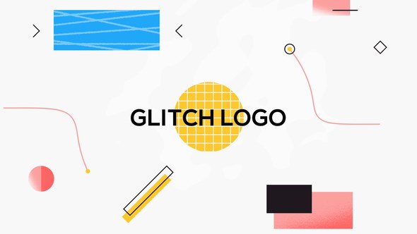 Videohive Shape Glitch Logo Reveal Logo Stings template preview