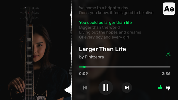 Videohive Music Players with Lyric and Visualizer Vol.2 Elements template preview
