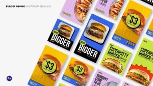 Videohive Burger Promo Instagram Template Product Promo template preview