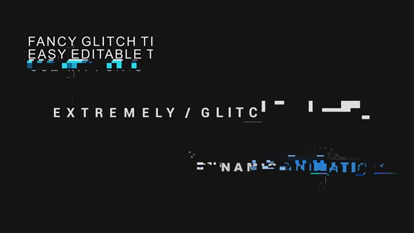Videohive Digital Glitch Titles // Sound Fx Titles template preview