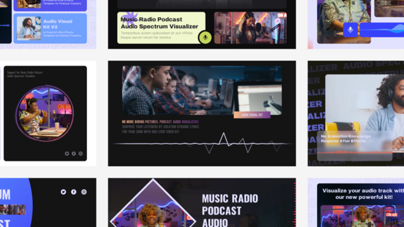 Videohive Podcast - Audio Spectrum Visualizer Video Displays template preview