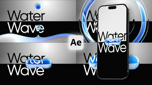 Videohive Water Drop Aqua Fluid Wave Transitions Broadcast-packages template preview