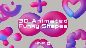 Videohive 3D Animated Funky Shapes Elements template preview