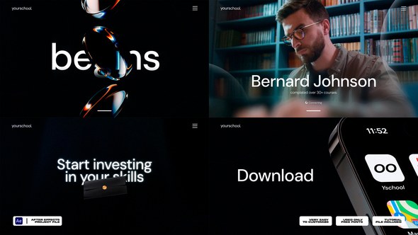 Videohive Minimalistic Educational Promo Openers template preview