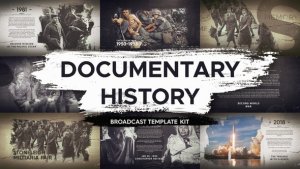 Videohive Documentary History | Broadcast Template Kit Broadcast-packages template preview