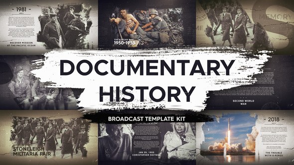 Videohive Documentary History | Broadcast Template Kit Broadcast-packages template preview