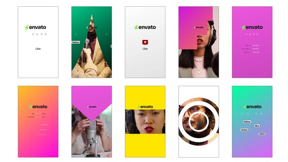 Videohive Instagram Reel - Youtube Shorts Endscreen Elements template preview