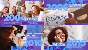 Videohive Corporate History Timeline Video Displays template preview