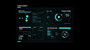 Videohive HUD Screen System Infographics template preview
