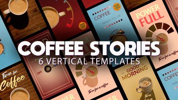 Videohive Coffee Stories For Social Media Product Promo template preview