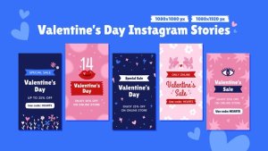 Videohive St. Valentines Stories Elements template preview