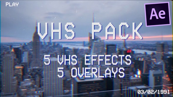 Videohive VHS Pack: effects, overlays v.2 Elements template preview