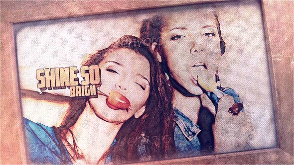 Vintage Grunge Slideshow Video Displays template preview