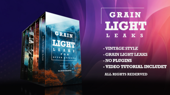 Videohive Grain Film & Light Leaks Transition And Video Effect 59809696 Elements template preview