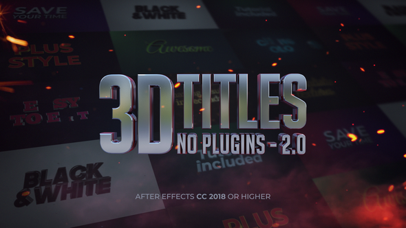 Videohive 3D Titles - No Plugins 2.0 Titles template preview