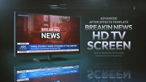 Videohive Breaking News HD TV Screen Video Displays template preview