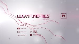Elegant Lines Titles Light Version Premiere Pro template preview