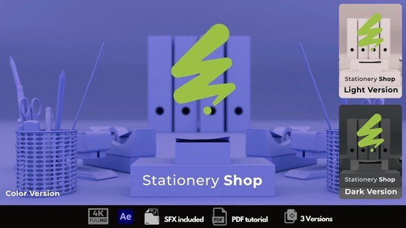 Videohive Stationery Shop Intro Logo Stings template preview