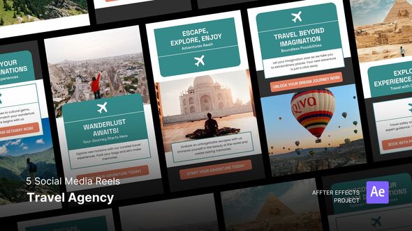 Videohive Social Media Reels - Travel Agency After Effects Template Product Promo template preview