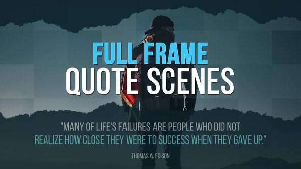 Videohive Full Frame Quote Scenes Titles template preview