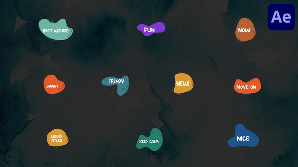 Videohive Liquid Shape Titles | After Effects 52307777 Titles template preview