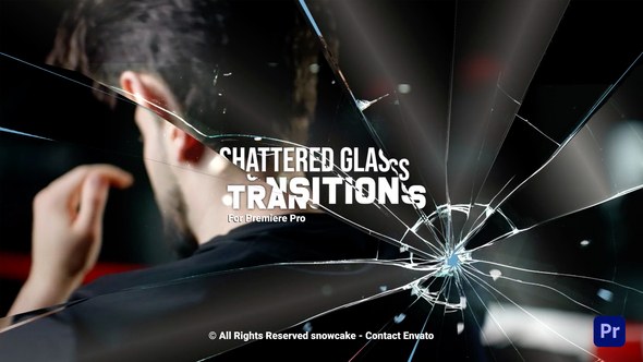Shattered Glass Transitions For Premiere Pro Premiere Pro template preview