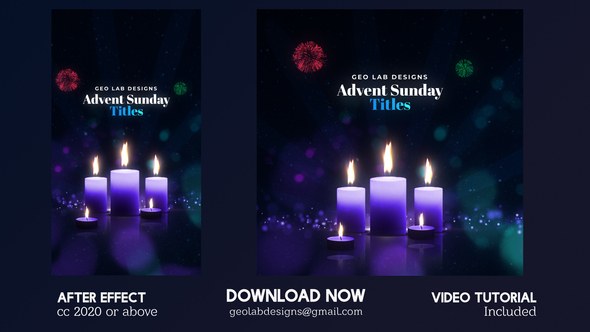 Videohive Advent Sunday Titles Openers template preview
