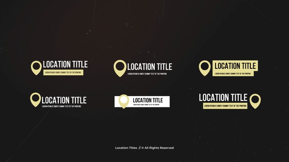 Videohive Location Titles | AE 48502392 Titles template preview