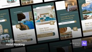 Videohive Social Media Reels - Hotel Booking After Effects Template Product Promo template preview