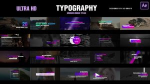 Videohive Modern Unique Titles for After Effects | Gradient Colors Titles template preview