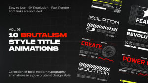 Videohive Brutalism Title vol. 03 Titles template preview